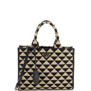 Prada Small Symbole Shopper Tote Jacquard